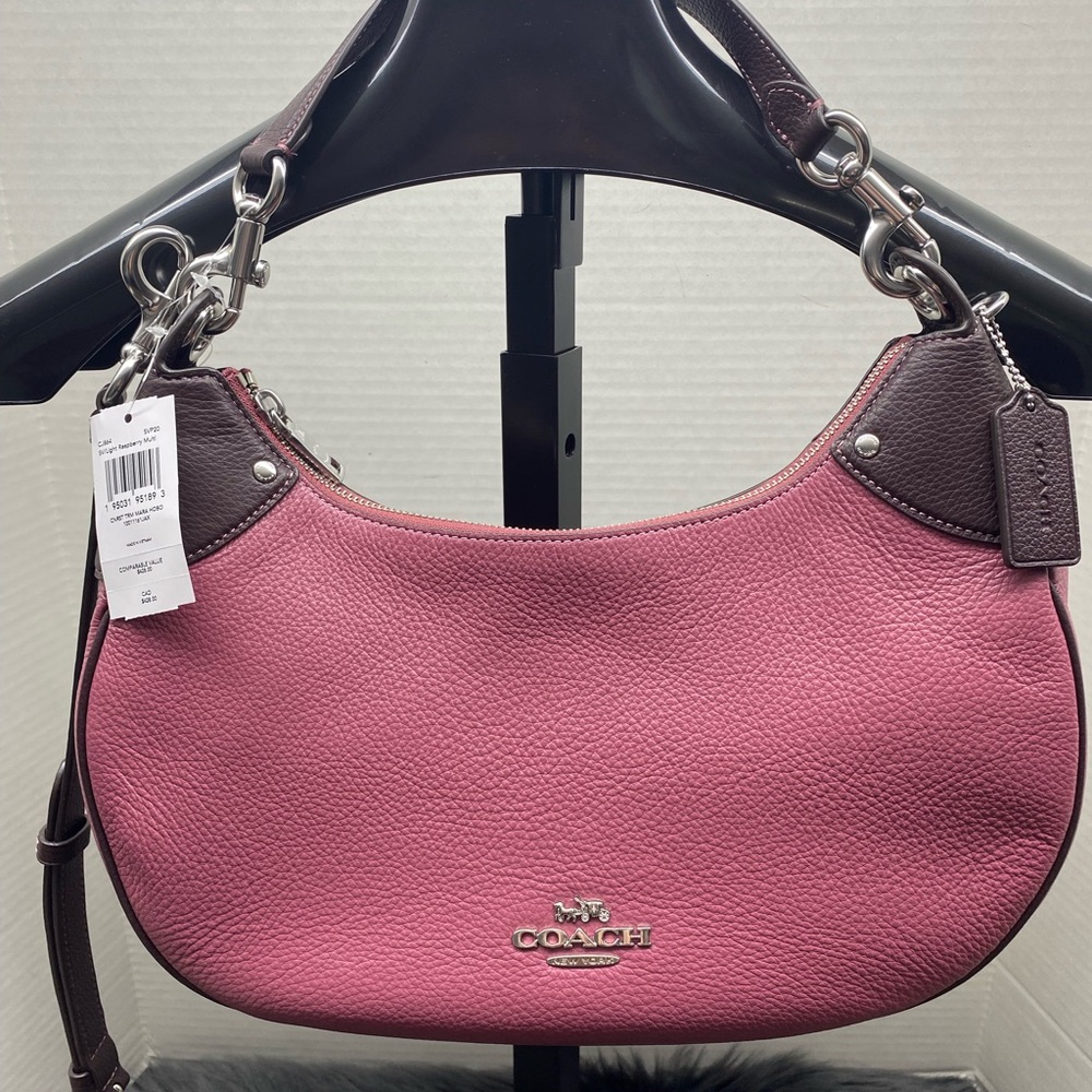 *NWT* Coach Pebble Leather Mara Hobo Shoulder Bag Style CJ864 Light Raspberry
